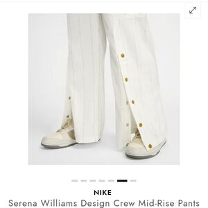 Nike White Crew Mid-Rise Pants
